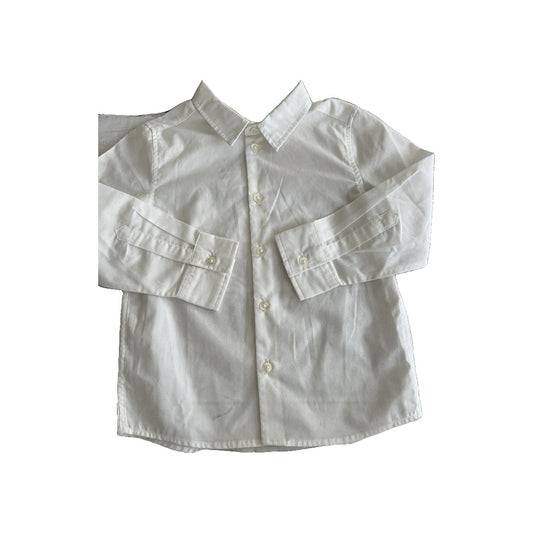 H&M Boys White Button Down Short Sleeve Size: 2T White