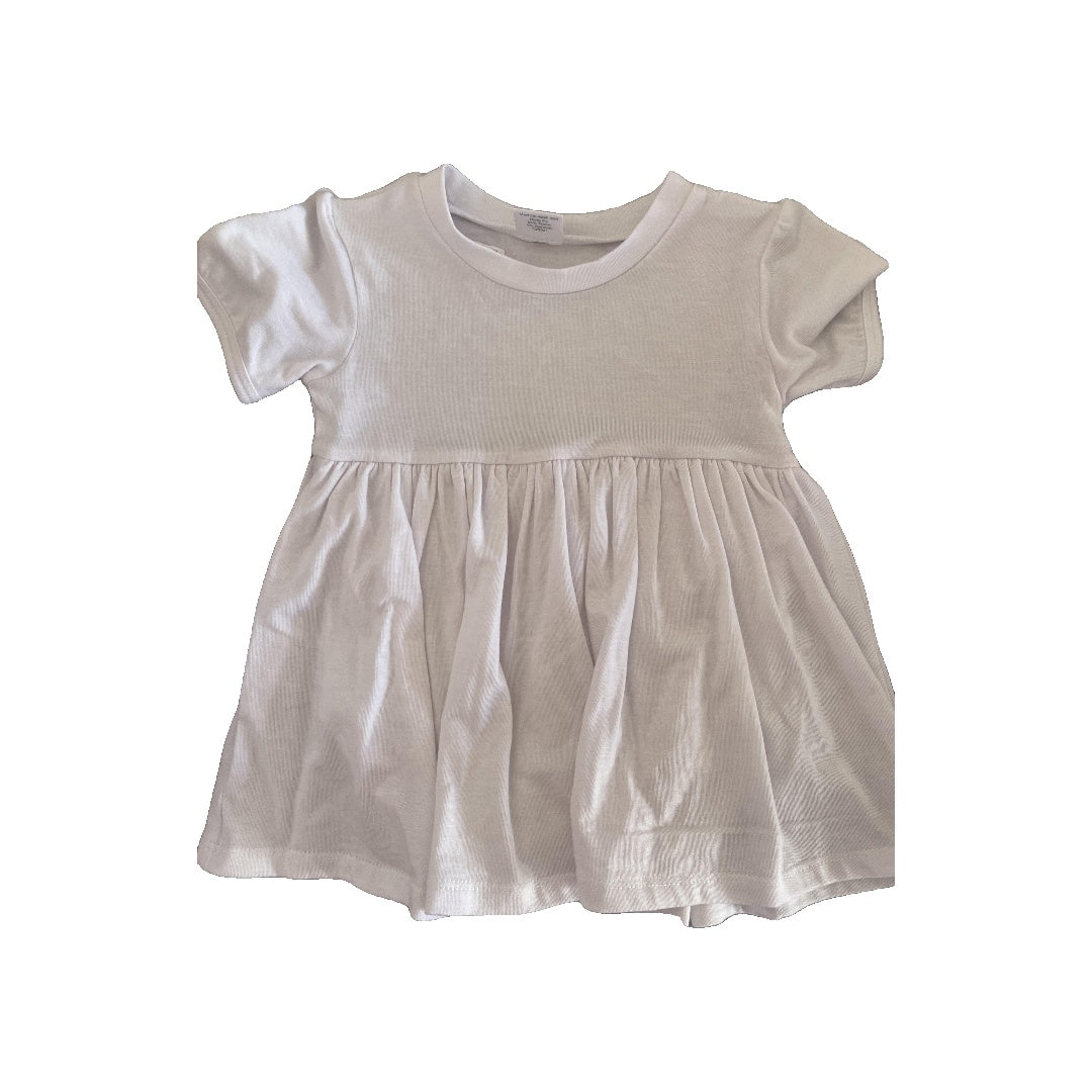 Peasy Girls White Dress Size: 9-12 Months White