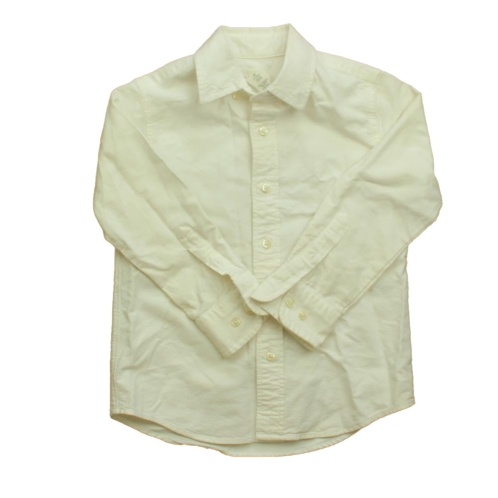 Crewcuts Boys White Button Down Long Sleeve Size: 4-5T White
