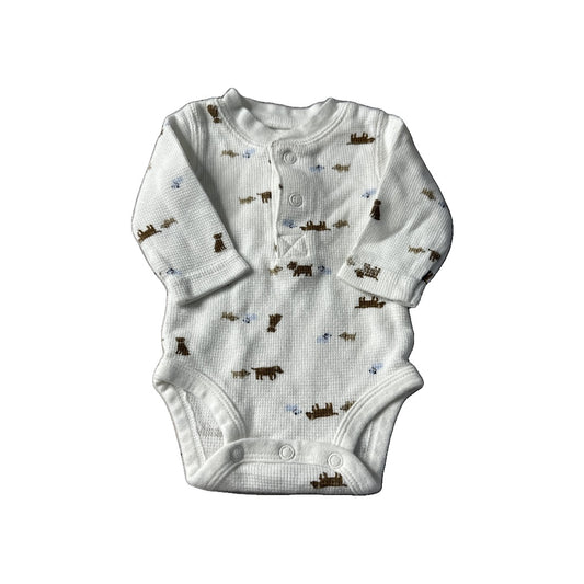 Carters Unisex White Onesie Size: Newborn White