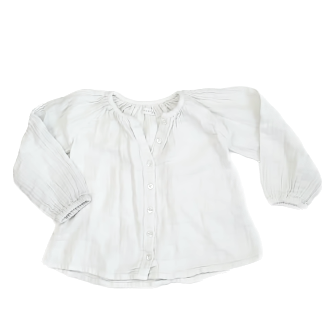 Jamie Kay Girls White Long Sleeve Shirt Size: 5T White