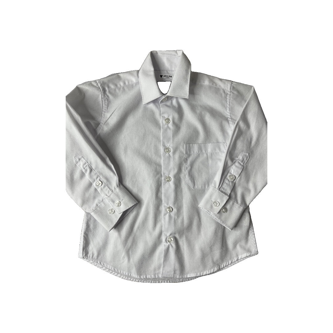 Black and Bianco Boys White Button Down Short Sleeve Size: 4T White