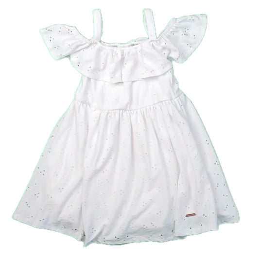 Tahari Girls White Dress Size: 4T White