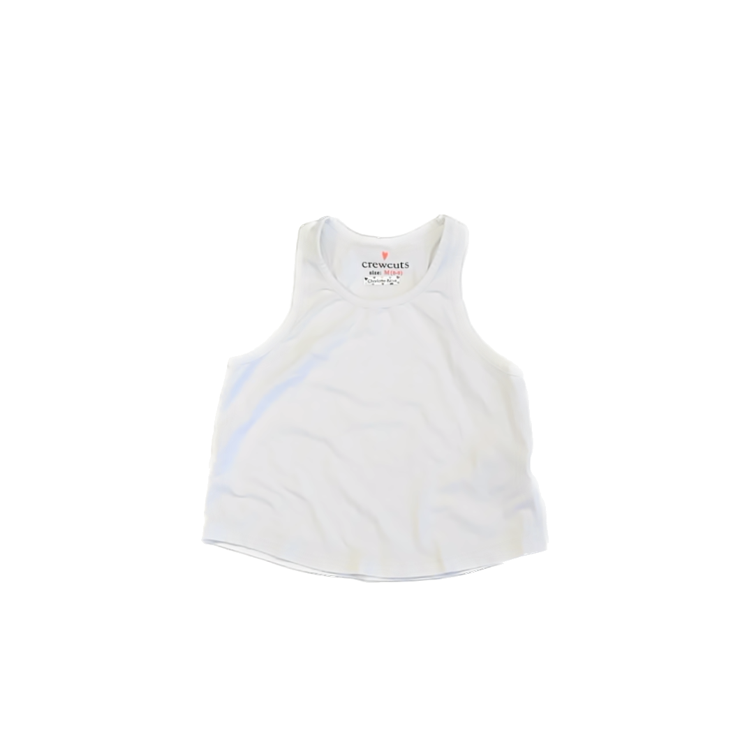 Crewcuts Girls White Athletic Top Size: M (8-9) White