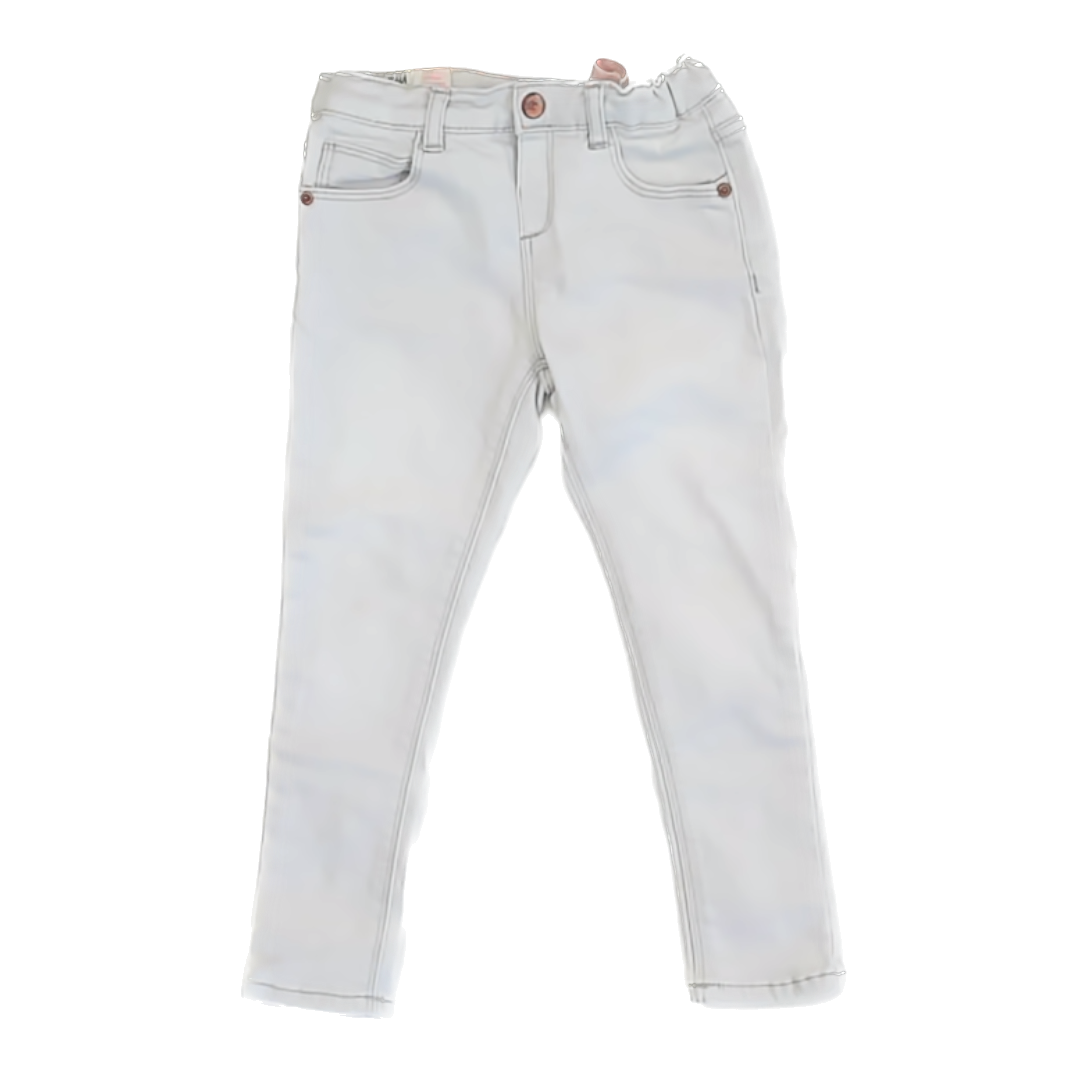 Zara Girls White Jeans Size: 3-4T White