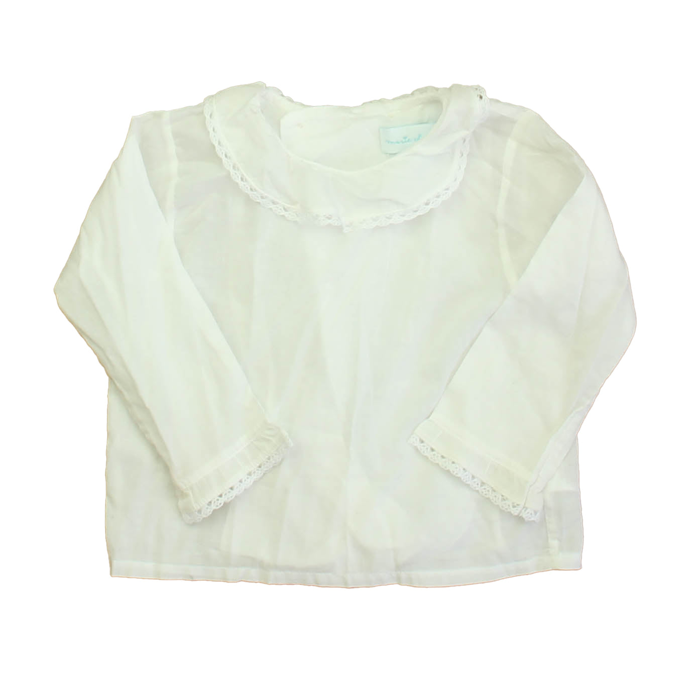 Marie Chantal Girls White Blouse Size: 18 Months White