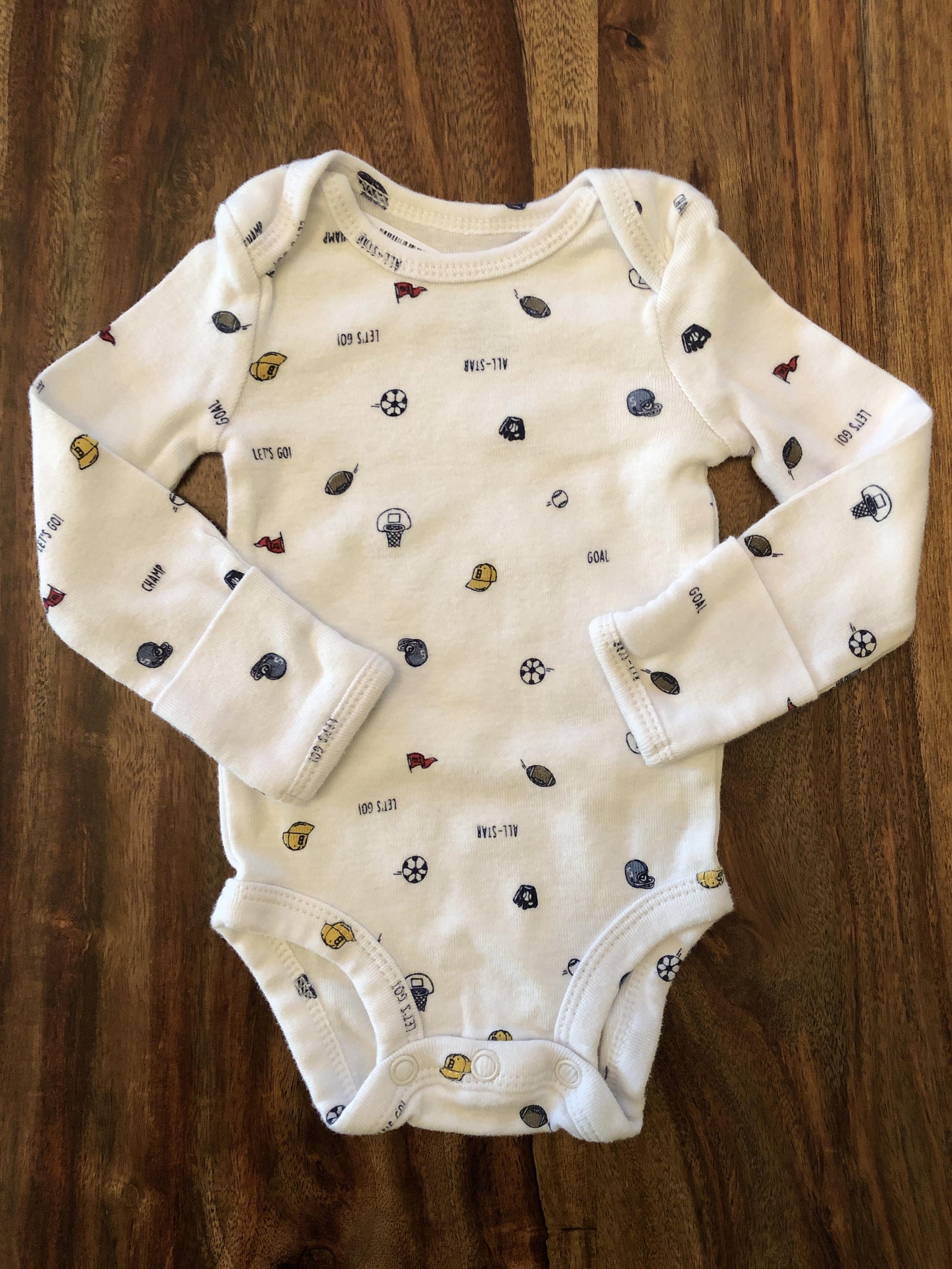 Carters Boys White Onesie Size: Newborn White