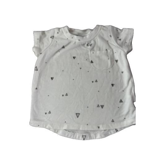 BabySprouts co Unisex White T-Shirt Size: 3-6 months White