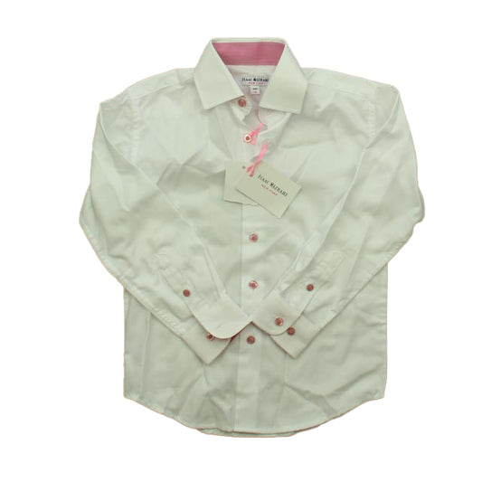 Issac Mizrahi Boys White Button Down Long Sleeve Size: 5T