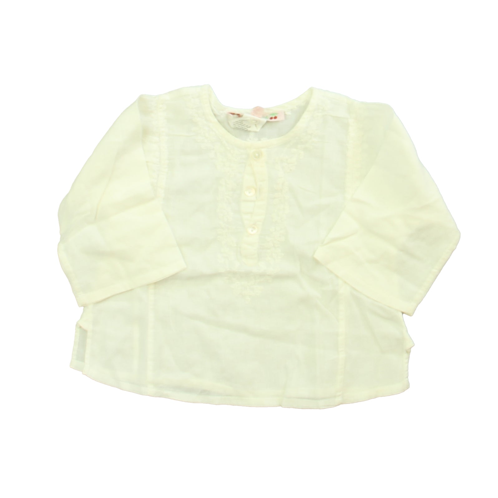 Bonpoint Girls White Blouse Size: 6 Months White