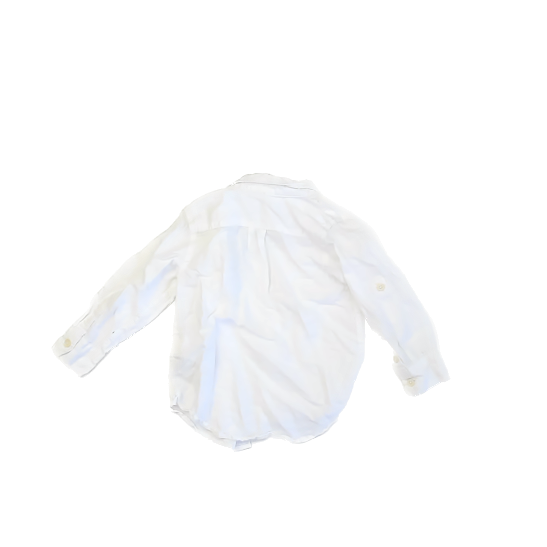 Gap Boys White Button Down Long Sleeve Size: 2T White