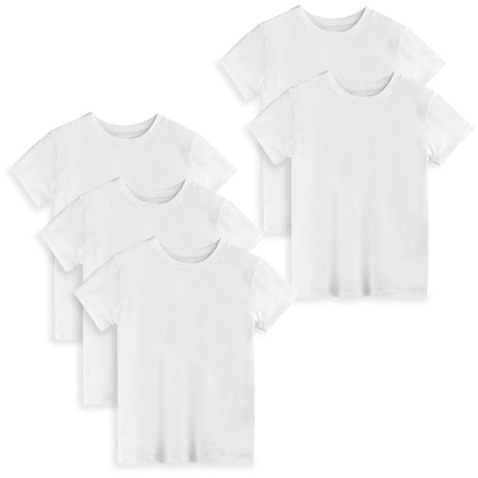 Mightly Boys White T-Shirt Size: 6-14 Years White