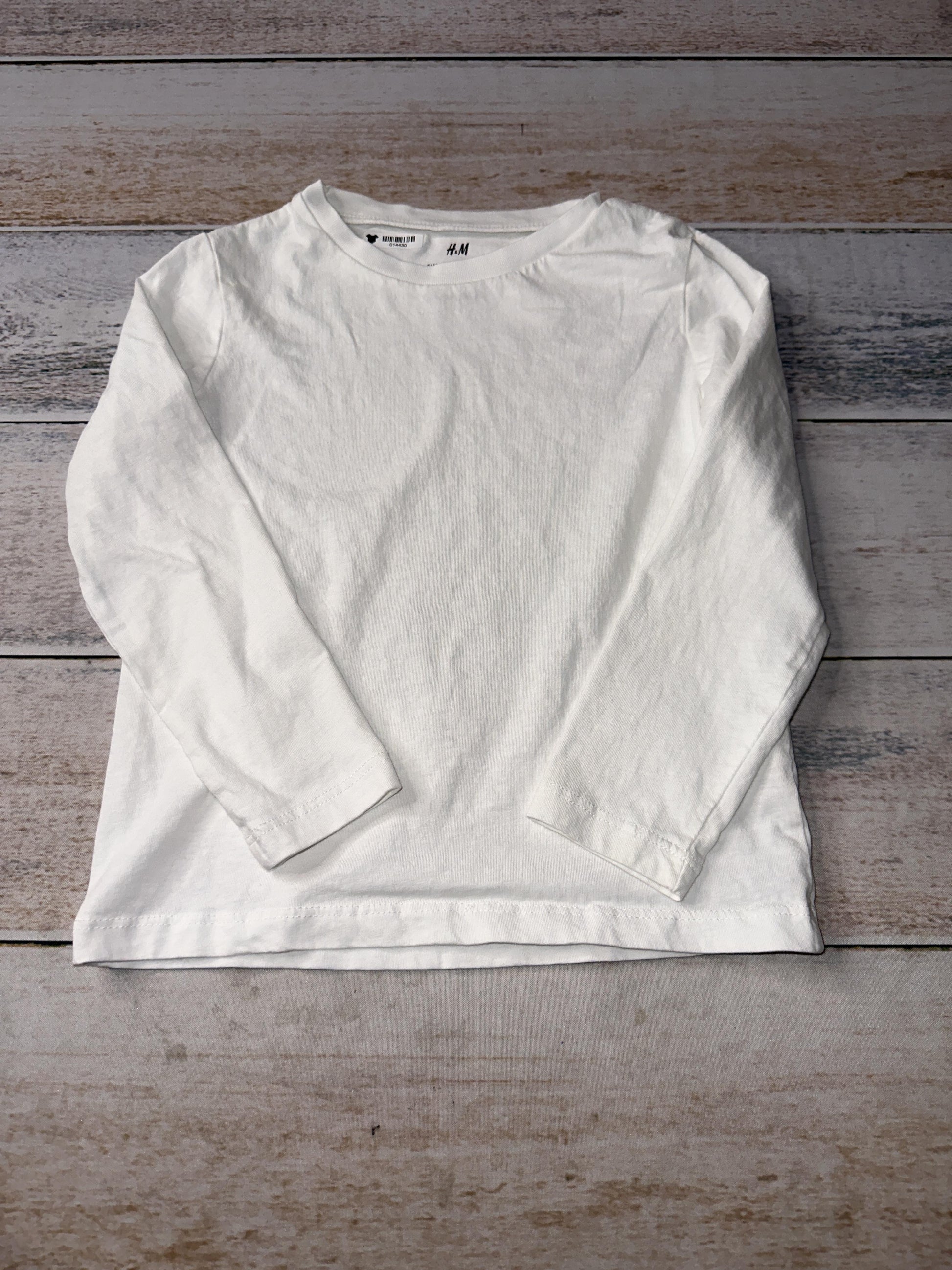 H&M Unisex White Long Sleeve Shirt Size: 3T White