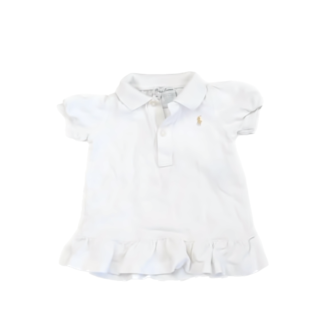 Ralph Lauren Girls White Dress Size: 9M White