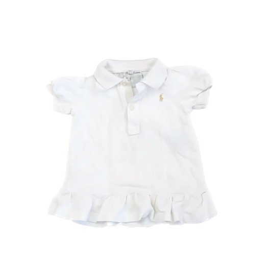 Ralph Lauren Girls White Dress Size: 9M White