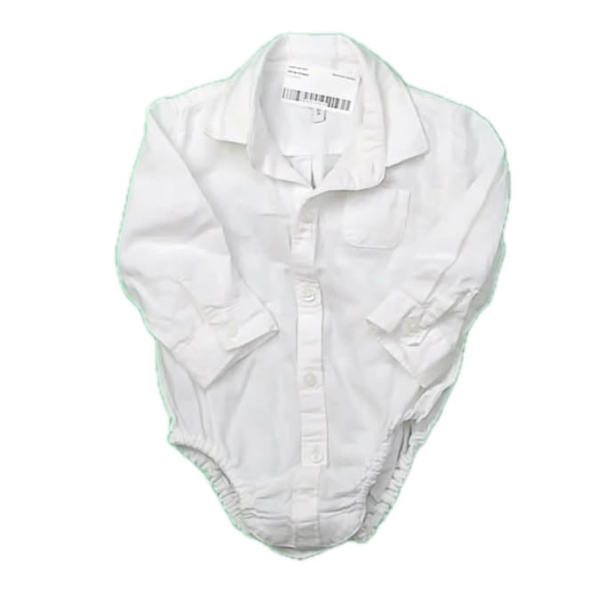 Janie and Jack Boys White Onesie Size: 6-12 Months White