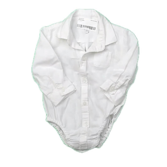 Janie and Jack Boys White Onesie Size: 6-12 Months White
