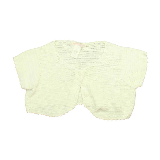 Janie & Jack Girls White Cardigan Size: 4T White