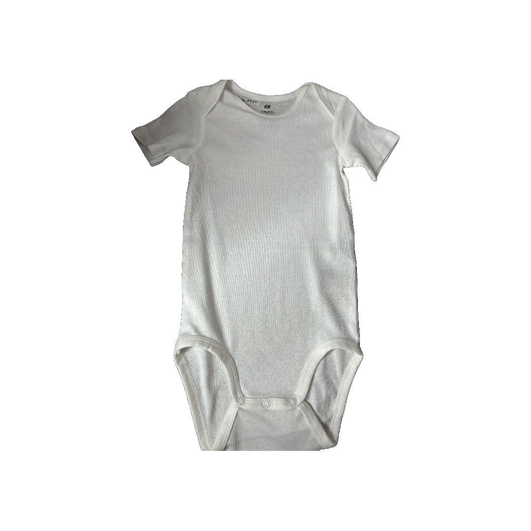 H&M Unisex White Onesie Size: 2 White