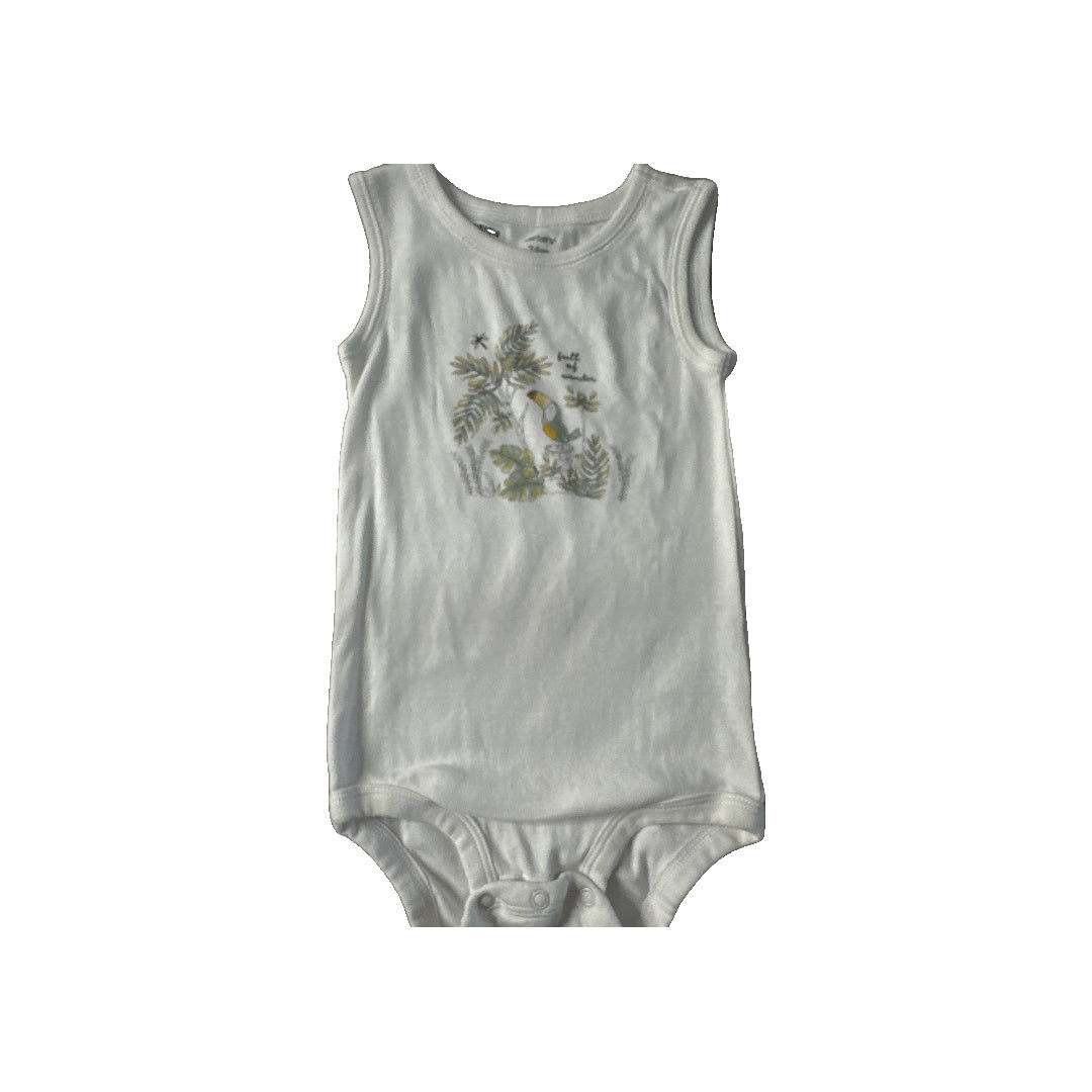 Unisex White Onesie Size: 24 months White
