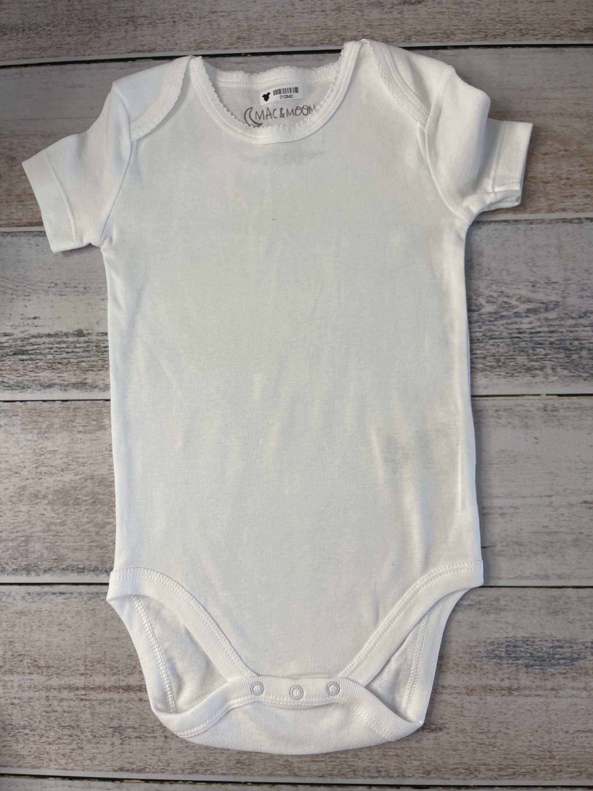 Mac and Moon Girls White Onesie Size: 18 months White