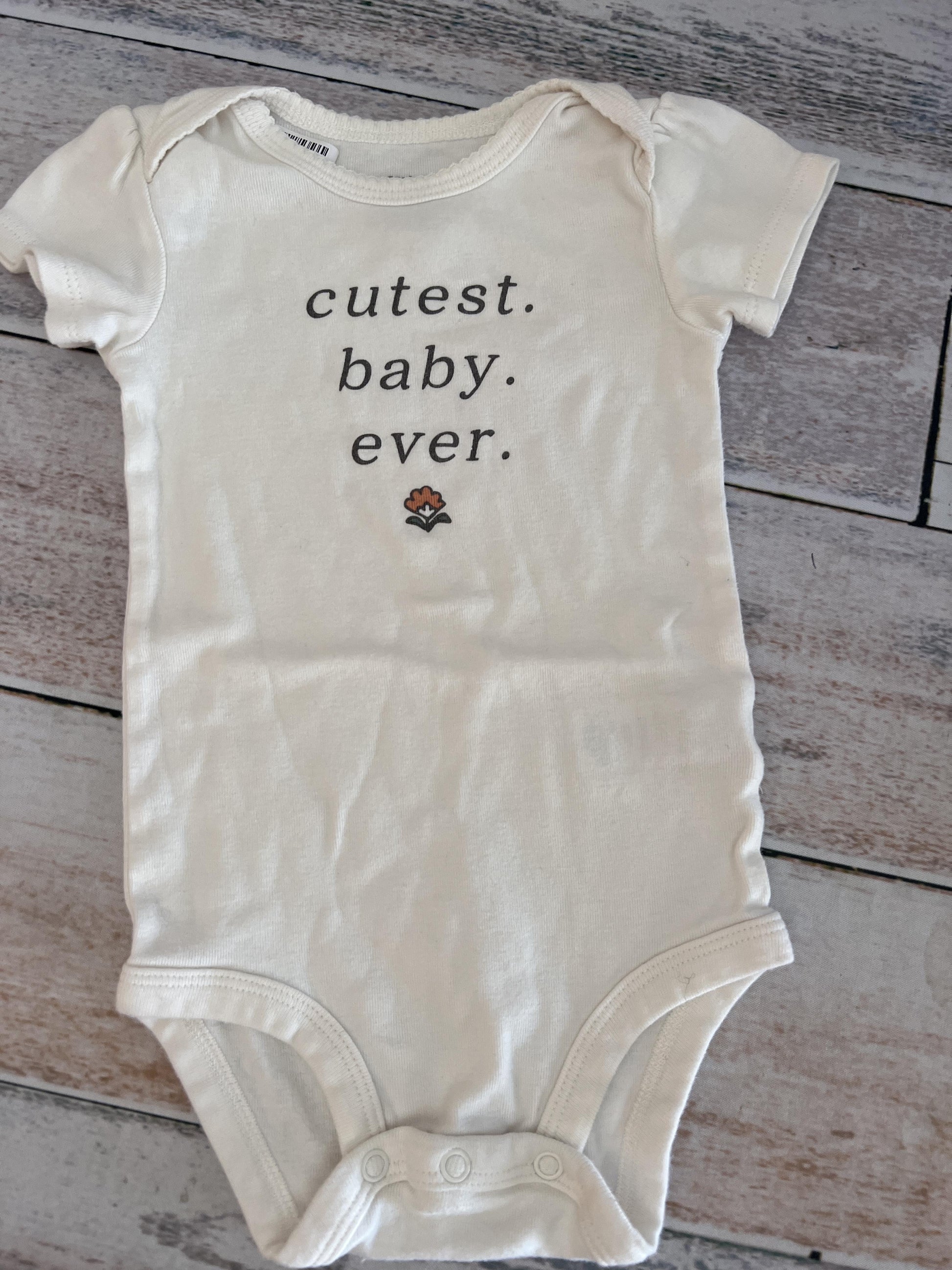 Carters Girls White Onesie Size: 6-12 months White