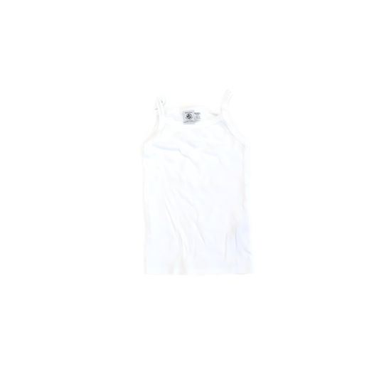 Petite Bateau Girls White Tank Top Size: 6 Years White