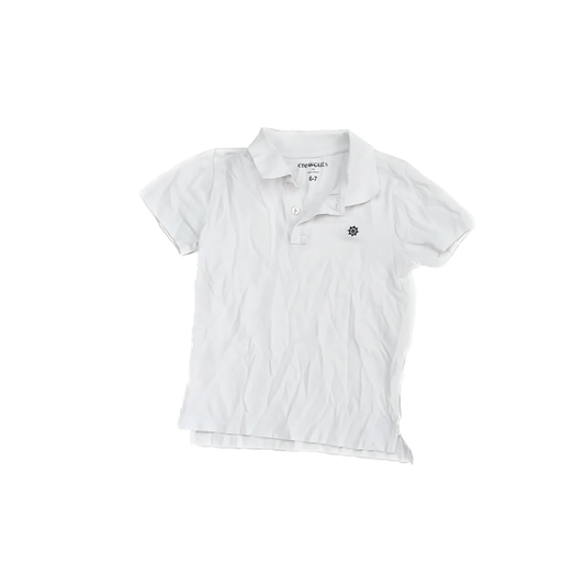 Crewcuts Boys White Polo Shirt Size: 6-7 Years White