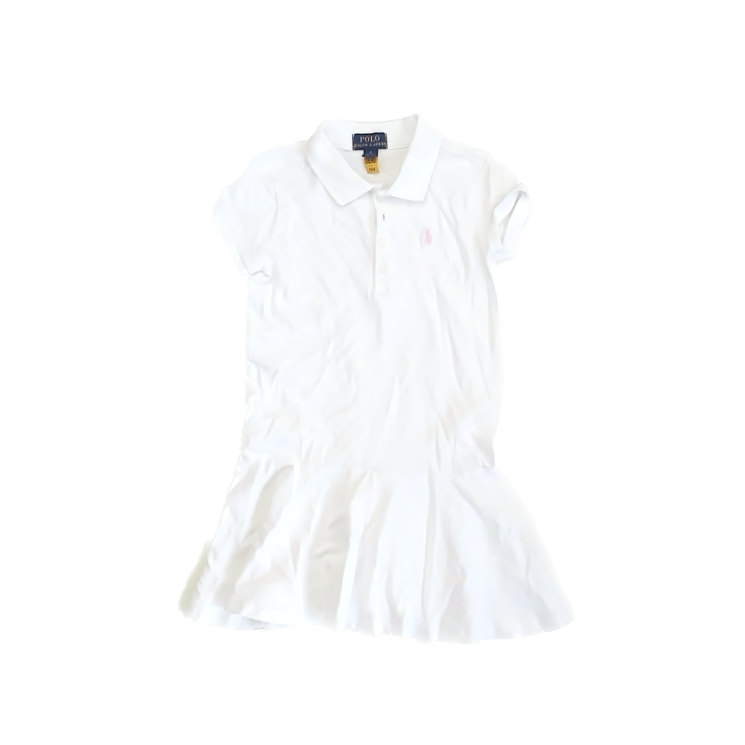 Ralph Lauren Girls White Dress Size: 5T White