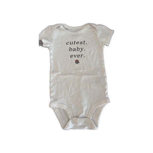 Carters Girls White Onesie Size: 6-12 months White