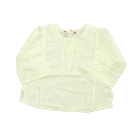 Bonpoint Girls White Blouse Size: 6 Months White