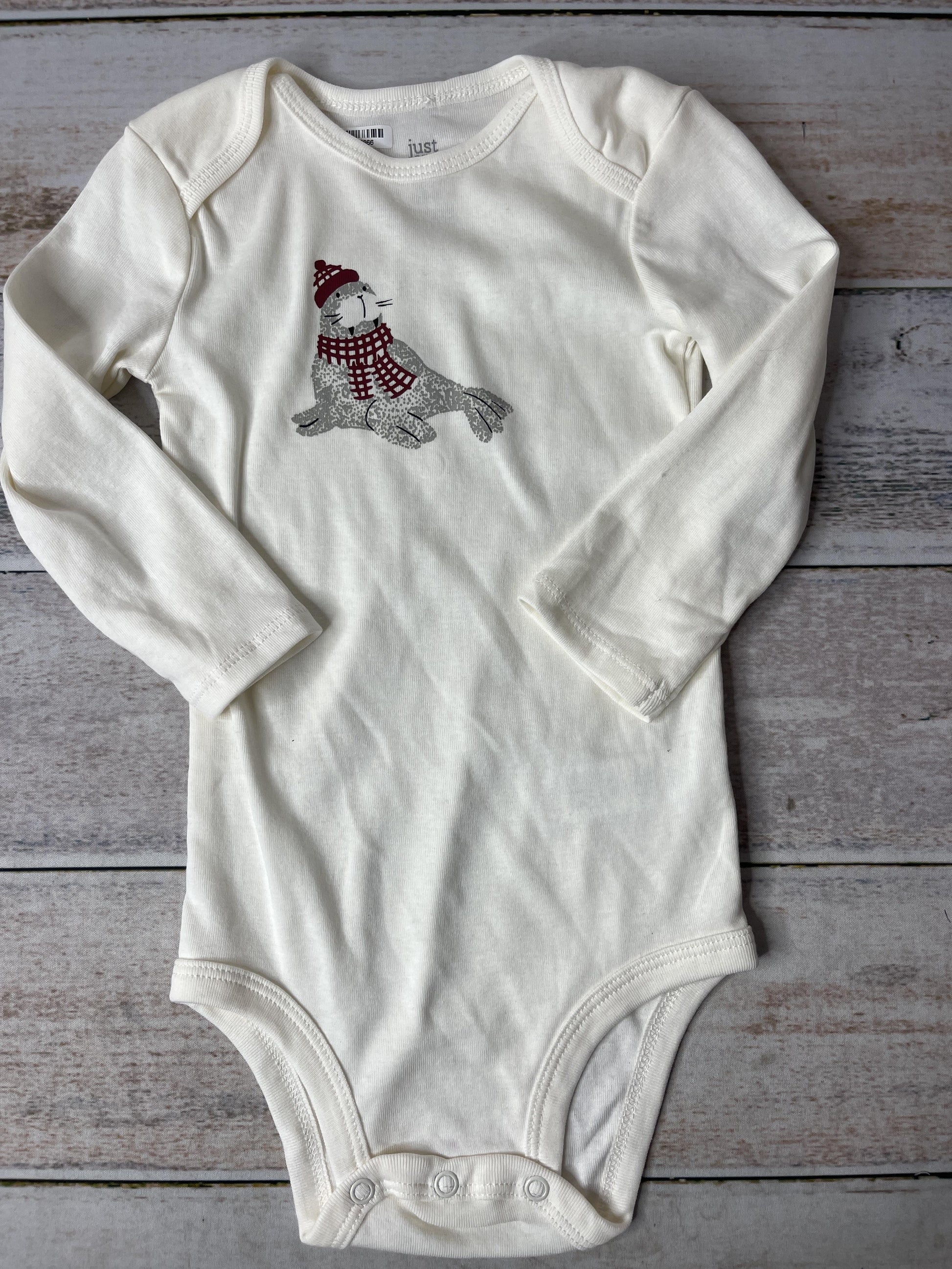 Carters Unisex White Onesie Size: 18 months White