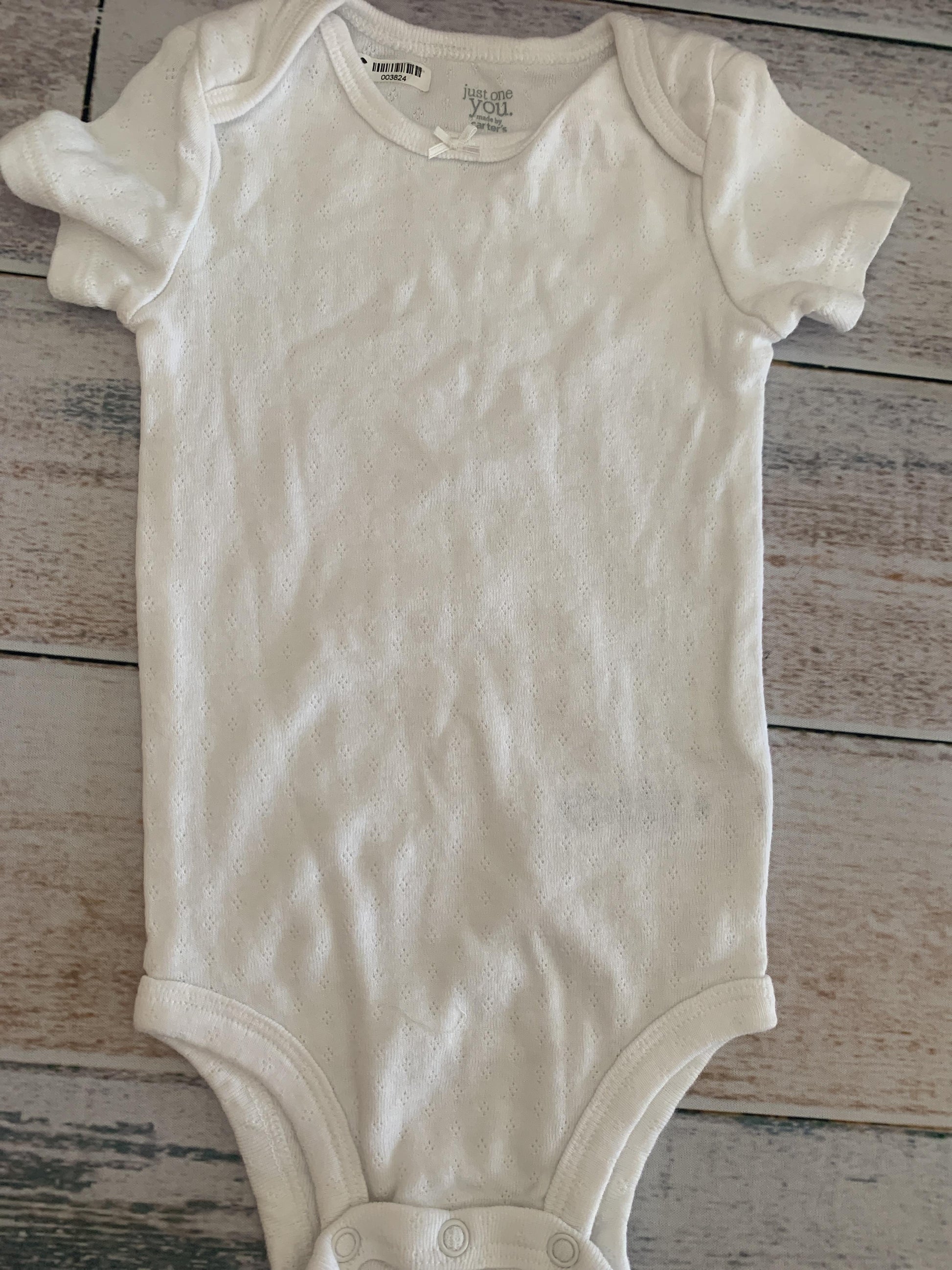 Carters Girls White Onesie Size: 9 months White