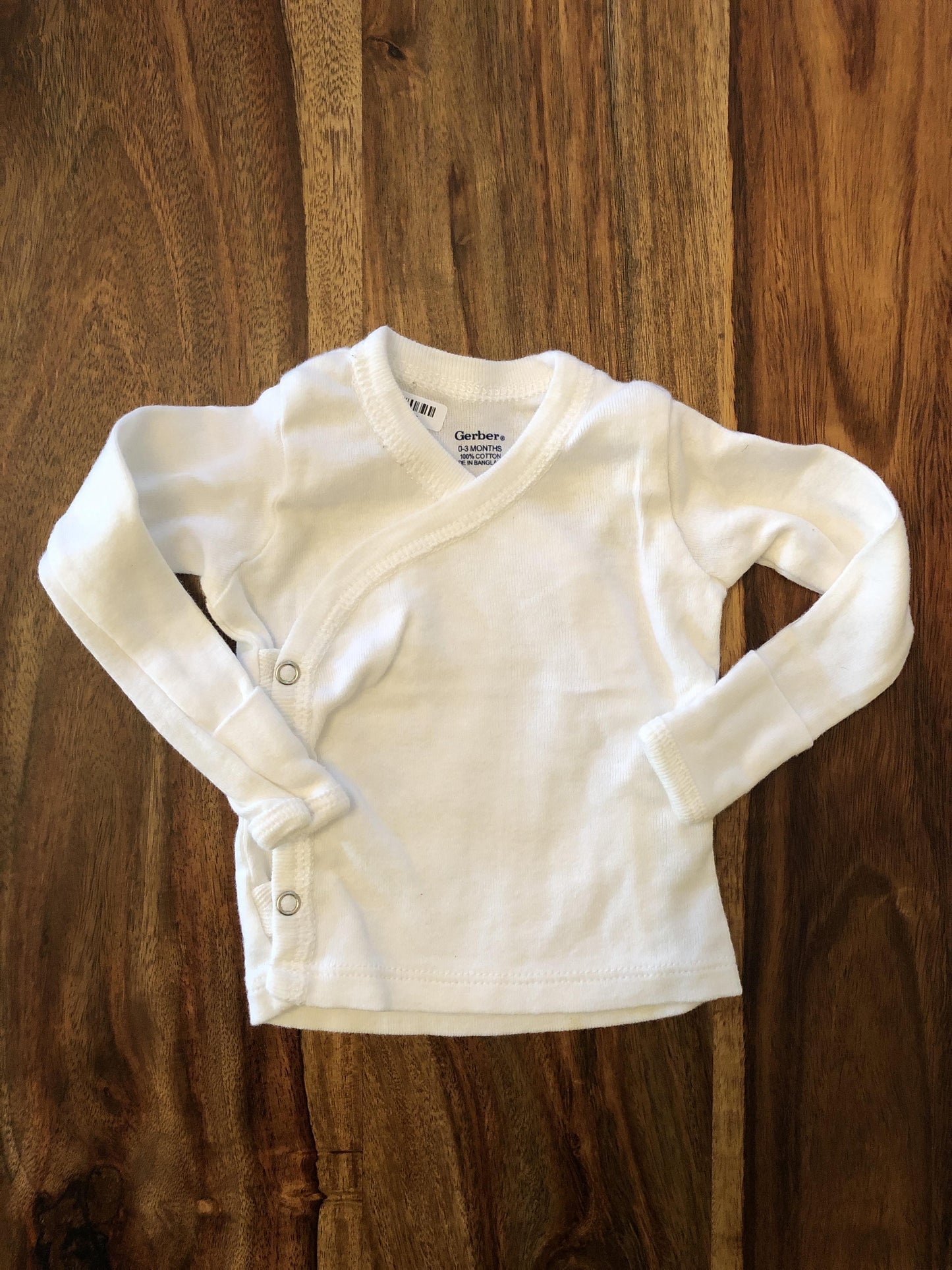 Gerber orgs Girls White Shirt Size: 0-3 months White