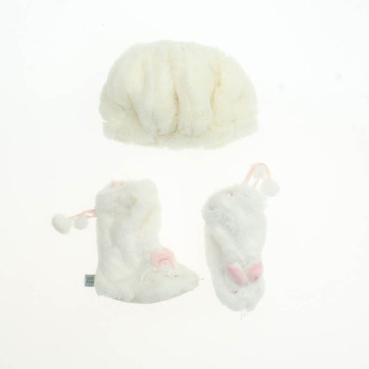 Bunnies by the Bay Girls White Apparel Sets Size: 3-12M White