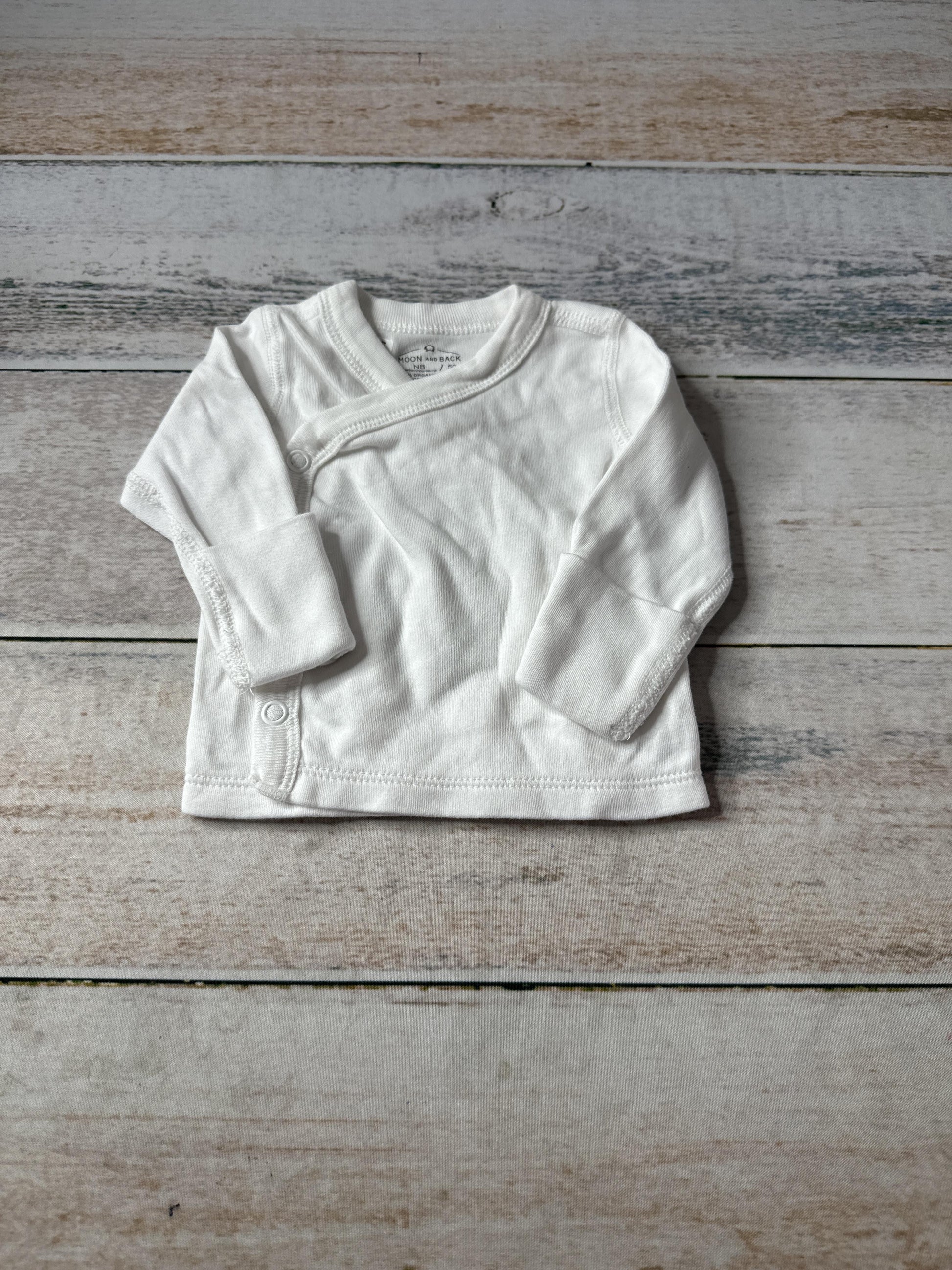 Moon and back Unisex White Long Sleeve Shirt Size: Newborn White