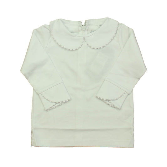 Classic Prep Girls White Long Sleeve Shirt Size: 12-24 Months