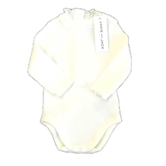 Janie and Jack Girls White Onesie Size: 0-3 Months White