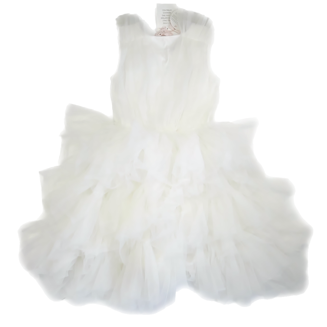 Tutu Du Monde Girls White Special Occasion Dress Size: 12 Years White