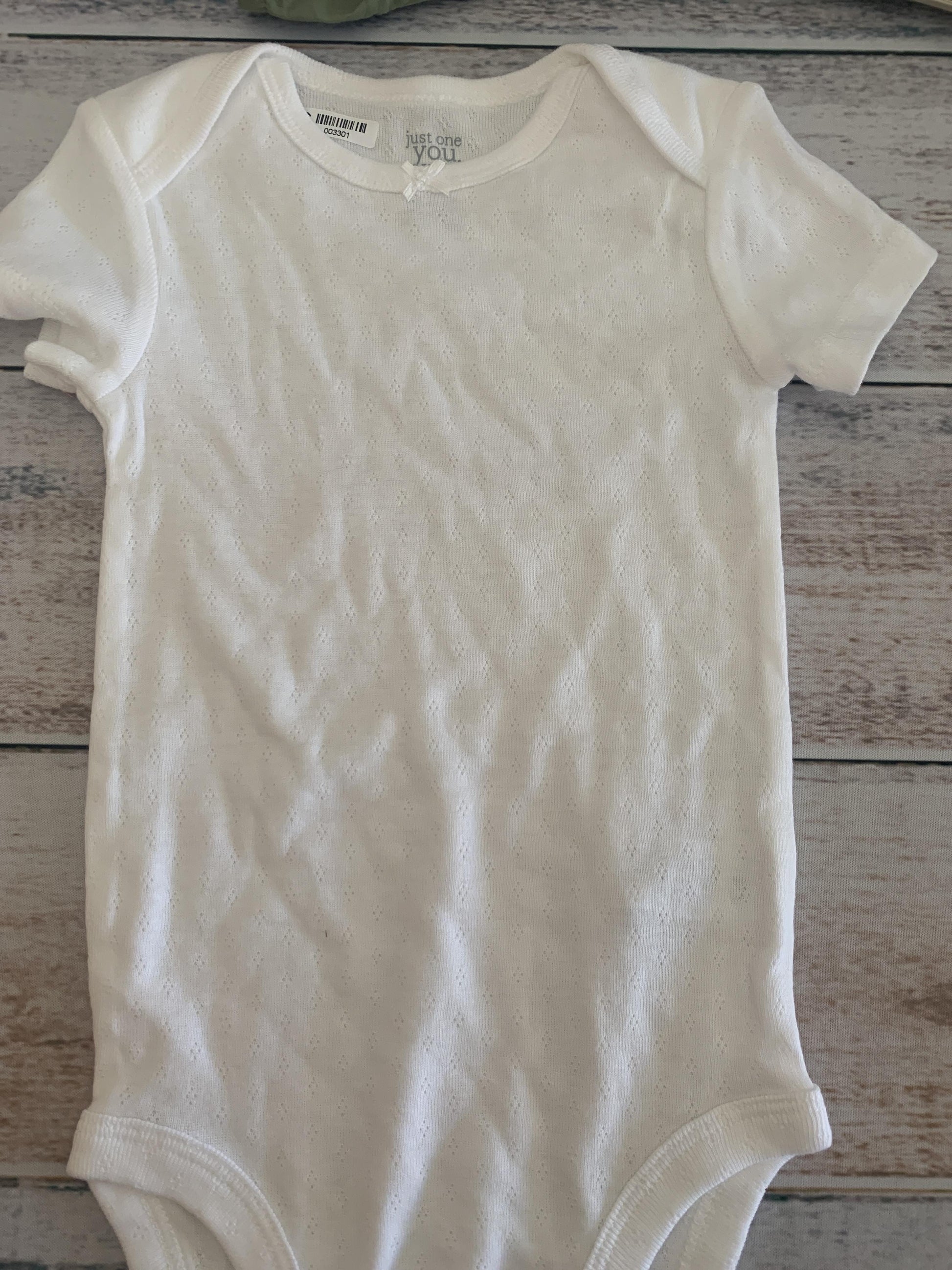 Carters Girls White Onesie Size: 6-9 months White