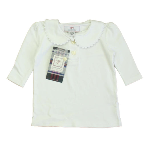 Classic Prep Girls White Long Sleeve Shirt Size: 12-24 Months White
