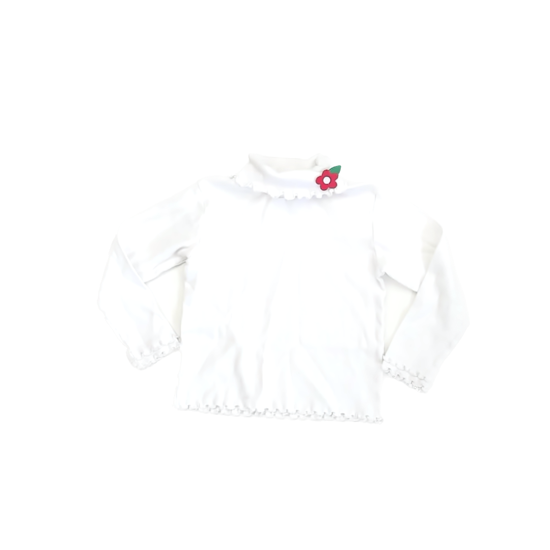 Florence Eiseman Girls White Turtleneck Size: 4-5 Years* White