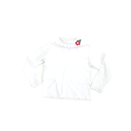 Florence Eiseman Girls White Turtleneck Size: 4-5 Years* White