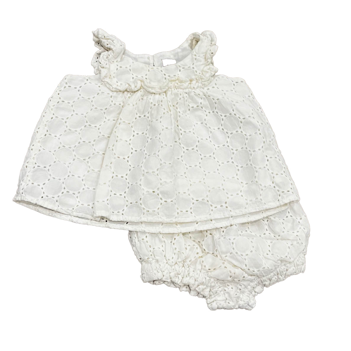 Tea Girls White Apparel Sets Size: 3-6 Months White