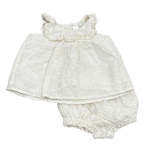 Tea Girls White Apparel Sets Size: 3-6 Months