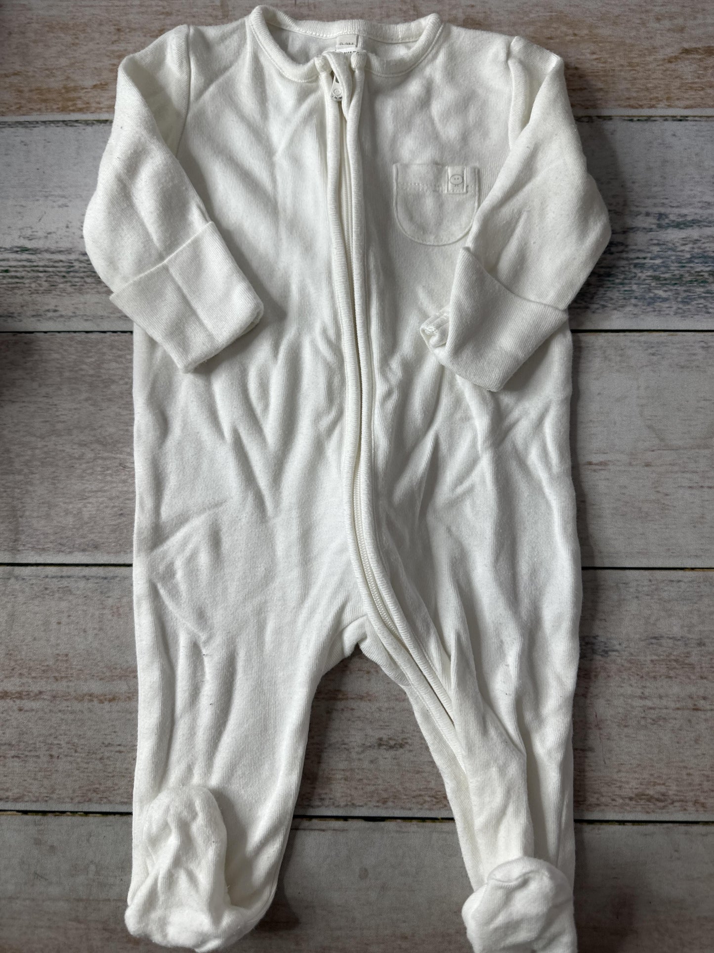 Mori Girls White Pajamas Size: 0-3 months White