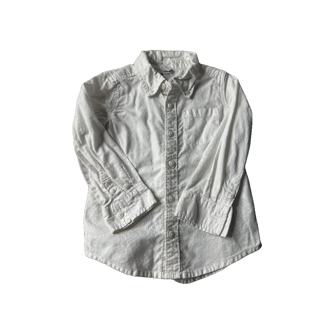 Old Navy Boys White Button Down Short Sleeve Size: 3T White