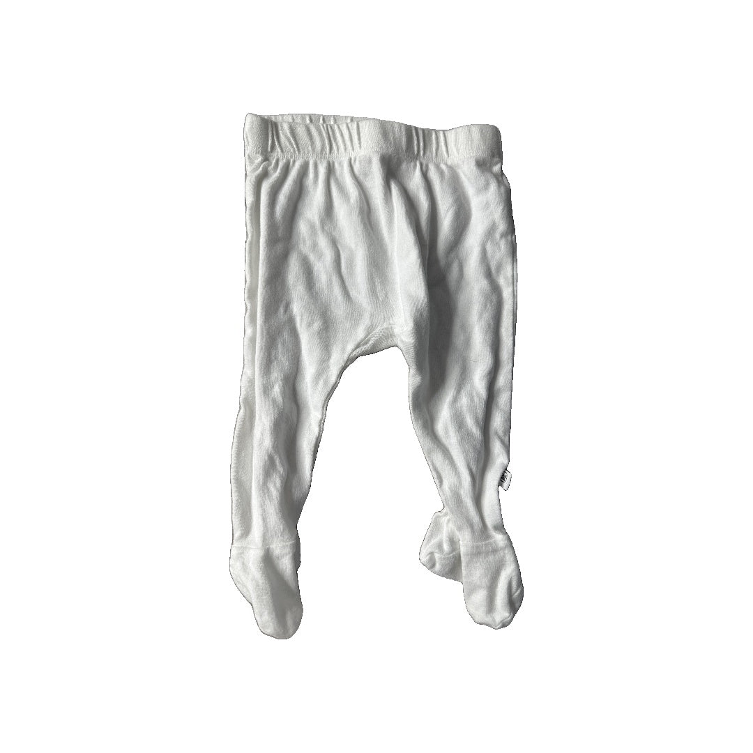 Honest co Unisex White Pants Size: 3-6 months White