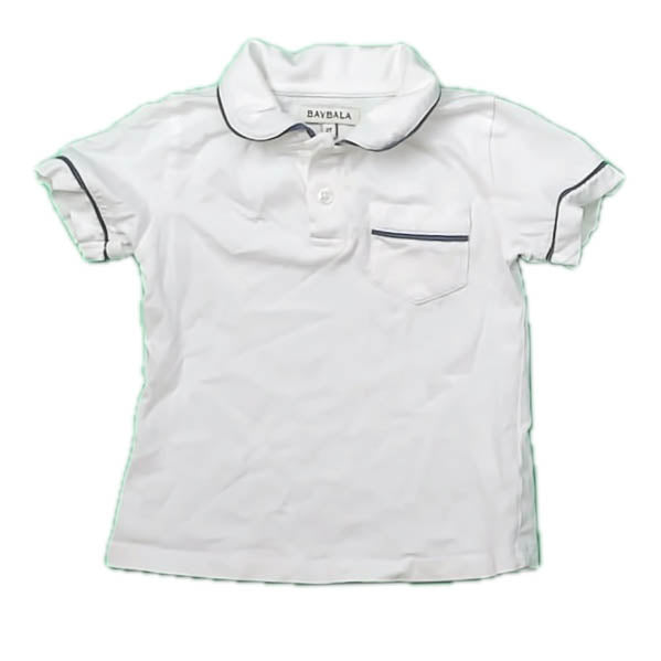 Baybala Boys White Polo Shirt Size: 2T White