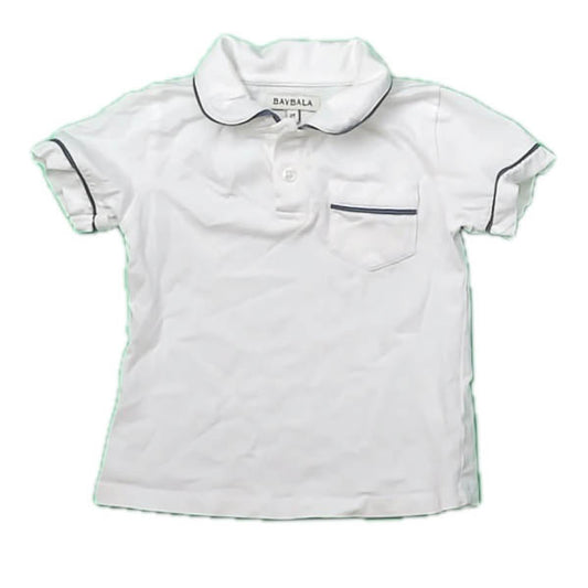 Baybala Boys White Polo Shirt Size: 2T White